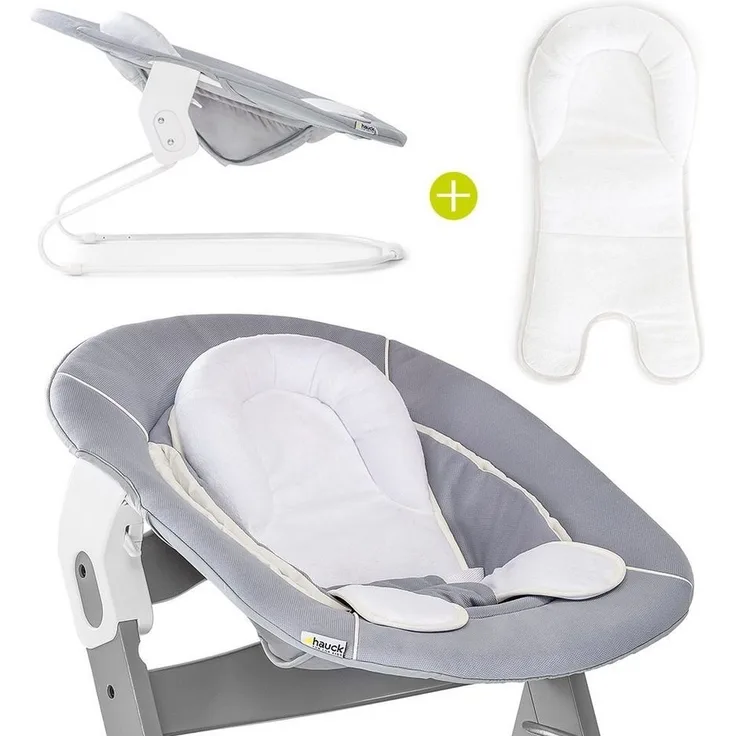 Hauck Neugeborenen Aufsatz / Alpha Bouncer 2in1 grau