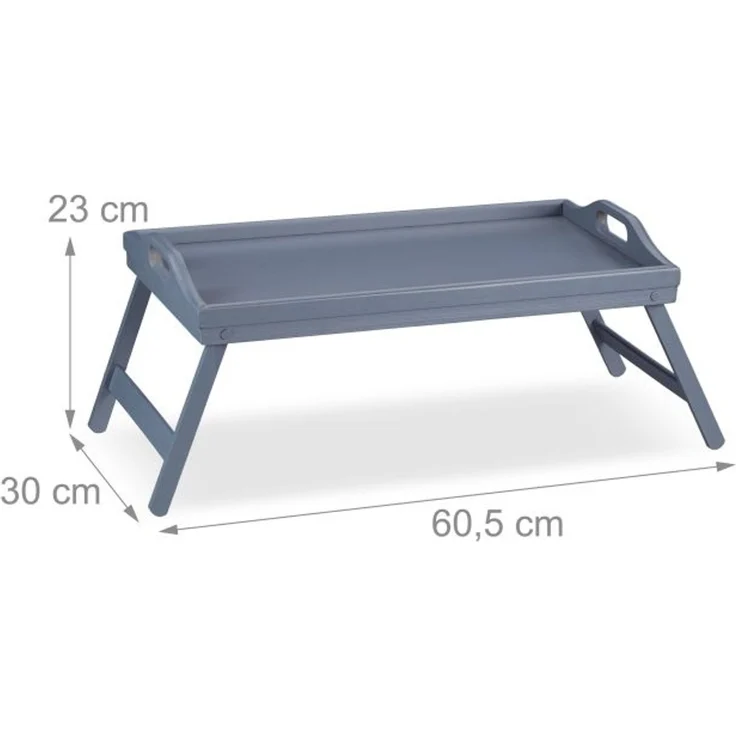 Bambus Betttablett grau – Bild 4