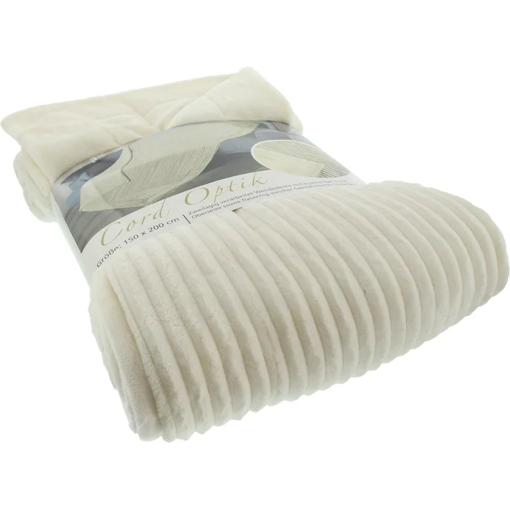 Wohndecke Cordoptik, Gözze, mit Glanzeffekt, Kuscheldecke – Bild 4