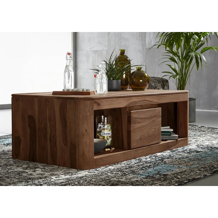Couchtisch Sheesham 118x65x40 smoked cherry gebeizt TORONTO #152 – Bild 5