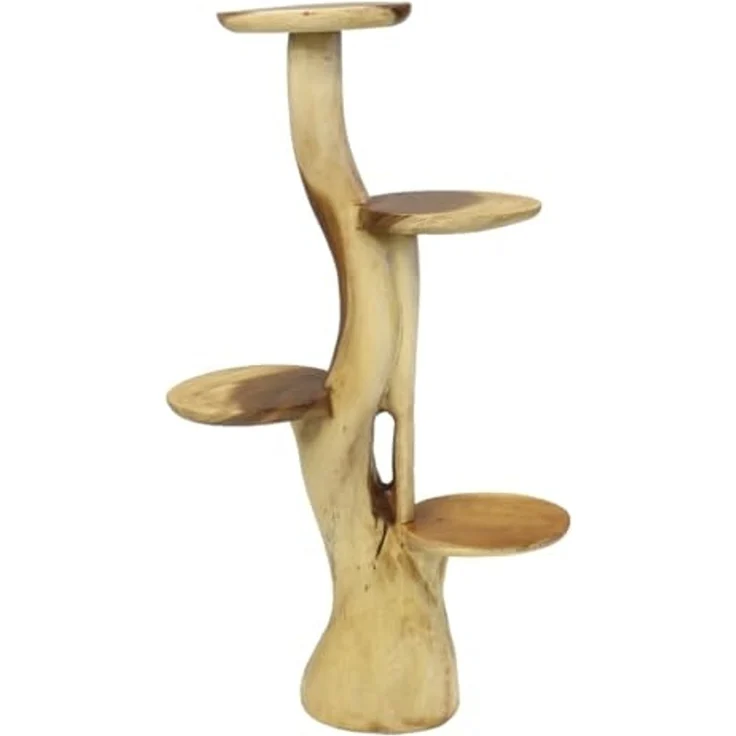 Oriental Galerie Blumenhocker Blumenständer Massiv Akazie Natur 100 cm (1 St) – Bild 1