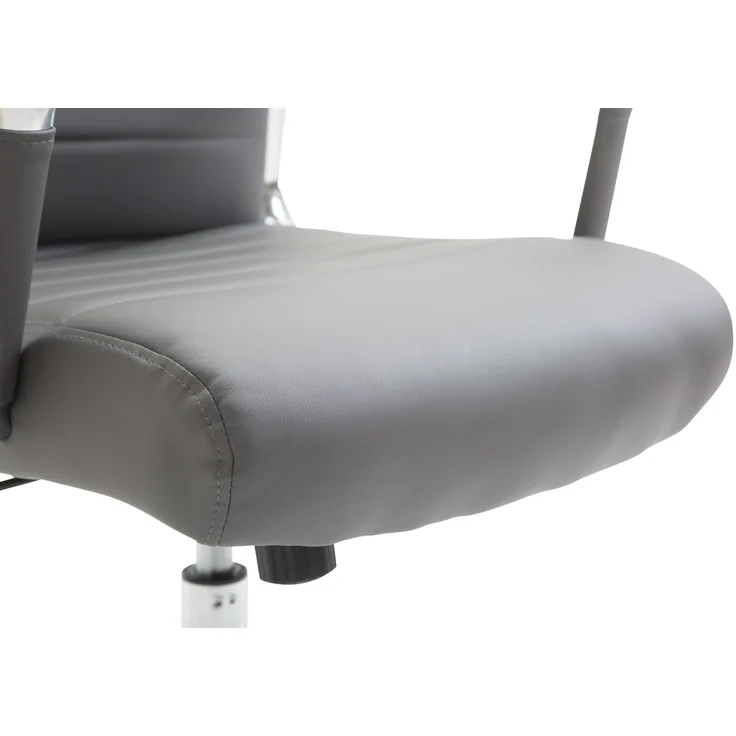 DELUKE® Bürostuhl Ergonomisch SONOD Schreibtischstuhl mit Rollen Höhenverstellbarer Drehstuhl, Arbeitsstuhl mit Armlehne Chefsessel, Computerstuhl 135 kg Grau – Bild 4