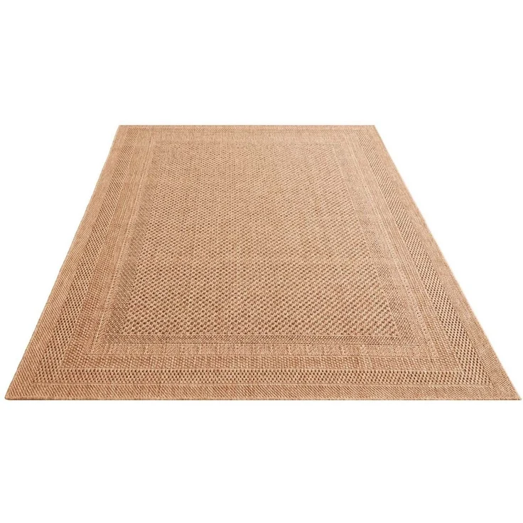 TaraCarpet Outdoorteppich TaraCarpet Borneo Bordüre Outdoor Teppich – Wetterfester Indoor &, rechteckig, Höhe: 6 mm, Küche Wohnzimmer Terrasse Garten Balkon beige 80x150 – Bild 3