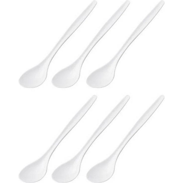 Westmark Eierlöffel, Kunststoff, 14,5 cm, wiederverwendbar, Mehrweg, weiß (6er Pack) – Bild 4