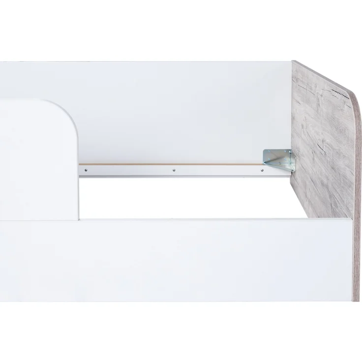 Bodenbett »Bente« 90 x 200 cm, Eiche-Sand / Weiß, Arthur Berndt – Bild 1