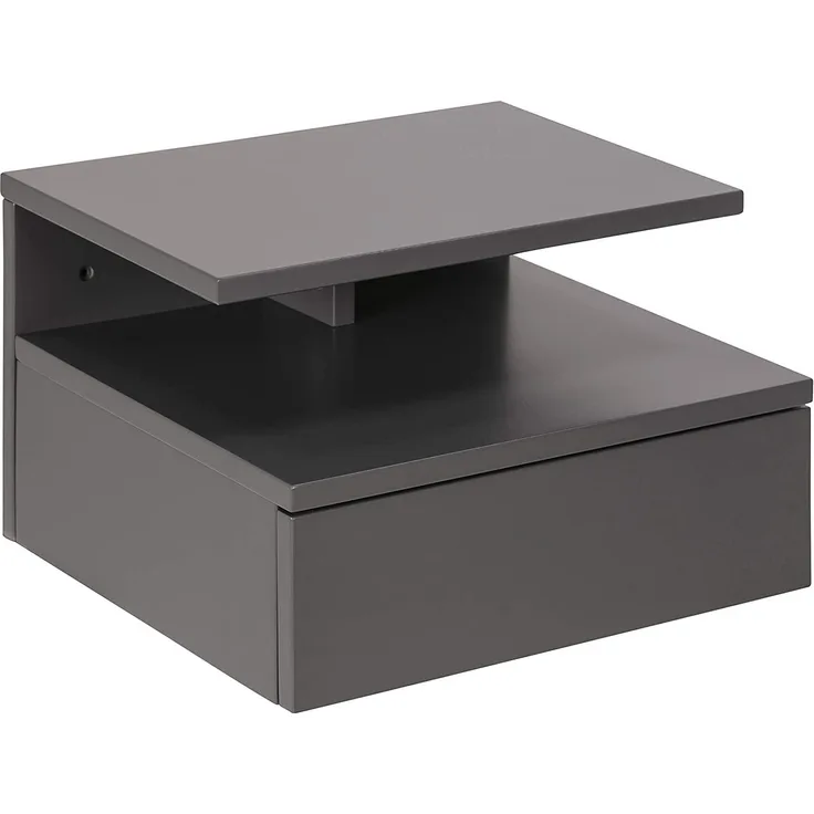 AC Design Furniture Fia Nachttisch, H: 22,5 x B: 32 x L: 35 cm, Hellgrau, MDF, 1 Stk.