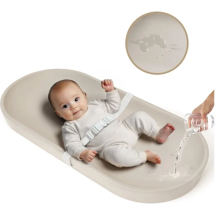 Comomy Wickelauflage, Baby Wickelunterlage wasserdicht bis 20 kg mit Sicherheitsgurt