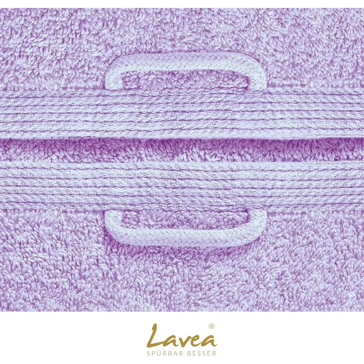 Lavea Gästehandtuch Bali, 30x50cm aus 100% Bio-Baumwolle, einzigartig weiche Gästetücher mit Aufhänger (Set, 2-St), hochwertiges und nachhaltiges Premium Gästetuch – saugstarke Faser – Bild 8