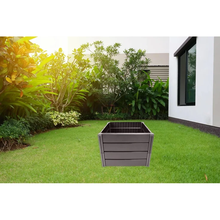 NEUSTANLO | Hochbeet Beetlo M | 82×82×61 cm | 336L | aus wetterfestem Kunststoff | pflegeleichtes Gartenbeet | Steckmontage ohne Werkzeug | ideal als Blumen- & Pflanzenbeet | Made in Germany – Bild 5