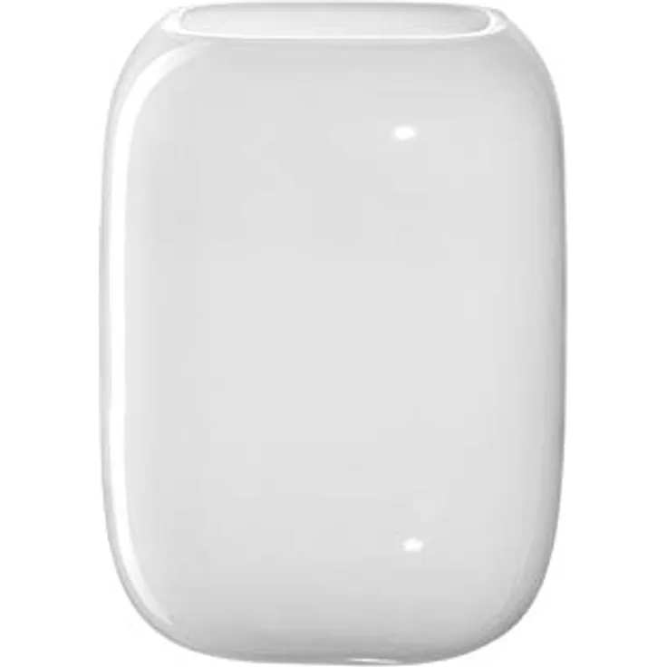 LEONARDO HOME Milano, handgefertigte Blumenvase aus weiß gefärbtem Glas, modernes Design, Höhe: 20 cm, Breite: 15 cm, Art.-Nr. 041663