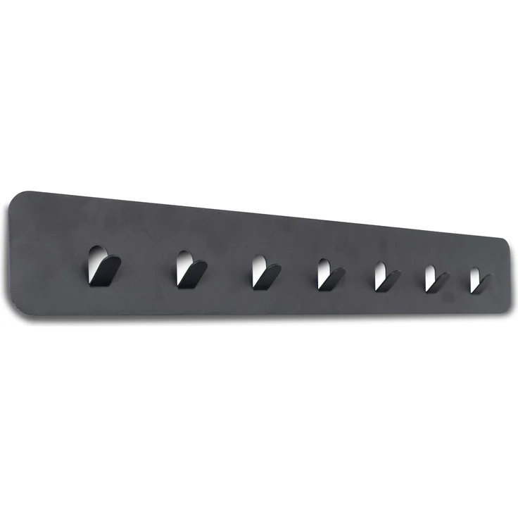 Garderobenleiste >Tilly 3< 7 Haken, anthrazit, Metall - 70x10x3cm (BxHxT) – Bild 4