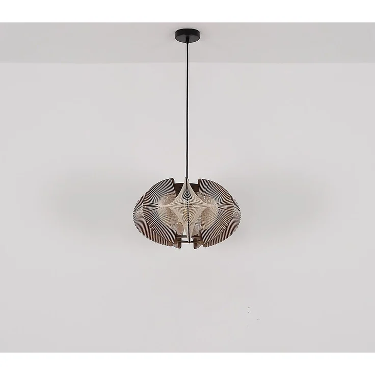 Hängeleuchte, Hanf, MDF, naturfarben, 1 flammig – Bild 10