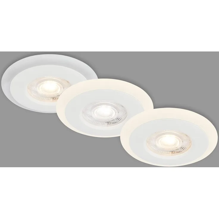 Di-Ka LED Einbauleuchte Skill 3er Set weiß Ø 8,4 cm 4,9W, warmweiß