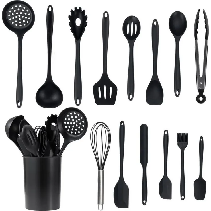 Youyijia Küchenorganizer-Set 15-teiliges Silikon Küchenutensilien Set