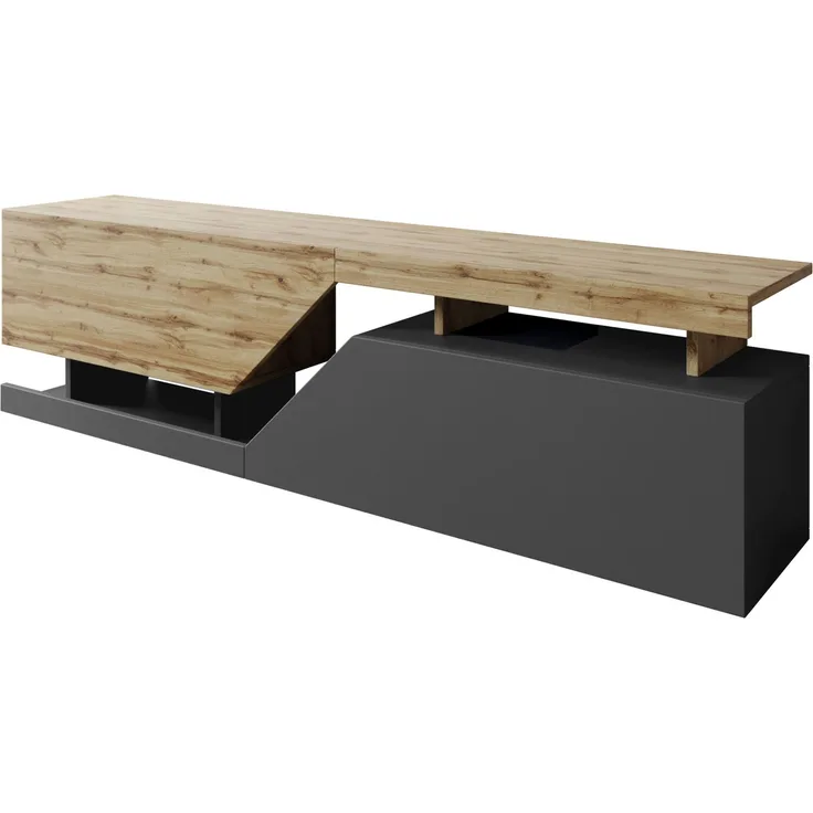 Mirjan24 'Nesezi' TV-Lowboard, anthrazit / wotan