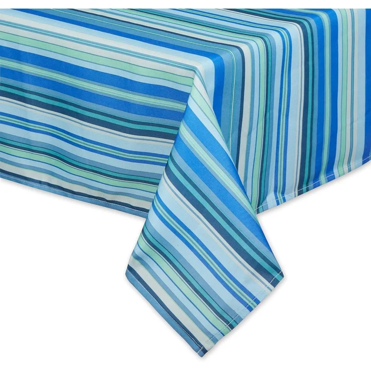 DII Tisch-Kollektion für drinnen und draußen, Flanell-Unterseite, gestreift, 60 x 84 cm, mit Reißverschluss, Blue Ocean – Bild 2