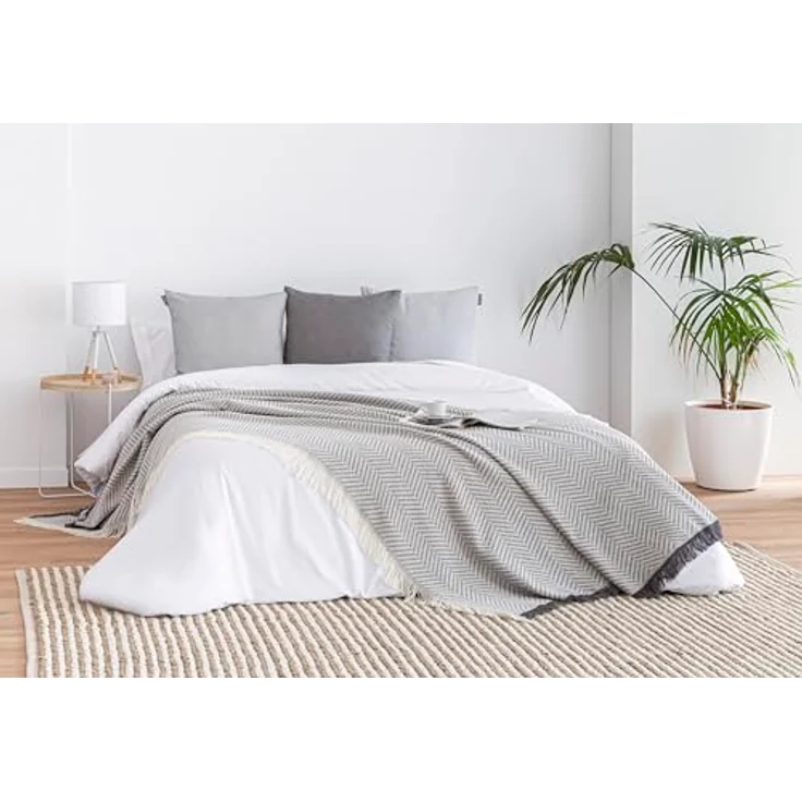 Mehrzweck-Tagesdecke für Sofa, Überwurf für Bett, Sofaüberwurf, Jarapas, Fischgrätenmuster – Bild 7