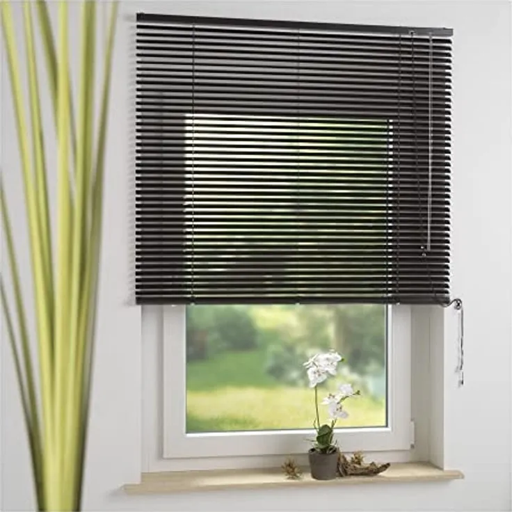 Liedeco Jalousie Aluminium-Jalousie, mit Bohren, freihängend, Aluminium