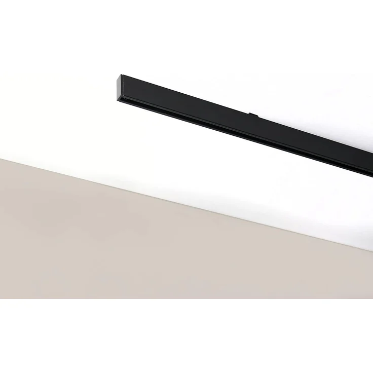 Deco-Raum® Gardinenschiene Innenlauf Loft | Befestigung: Deckenträger | Größe: 220cm | Material: Aluminium | Farbe: Schwarz – Bild 9