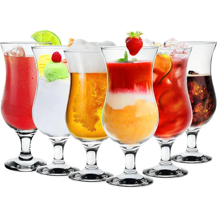 KONZEPT Cocktailglas Set 420ml - Eiskaffe Gläser, Milchshake Gläser & Longdrinkgläser, 6-tlg, Ideal für Bier, Eisbecher & Coctails – Bild 1