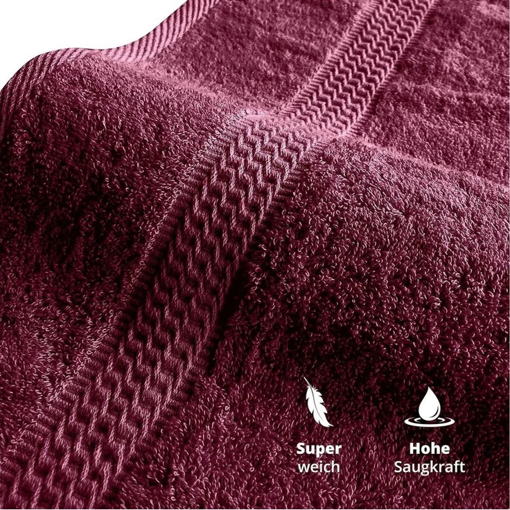 TRENDBUY24 Handtuch Set Handtücher Duschtücher Gästetücher Baumwolle Frottee Premium 4er Set, 100% Baumwolle (4-St), Duschtuch – Bild 1