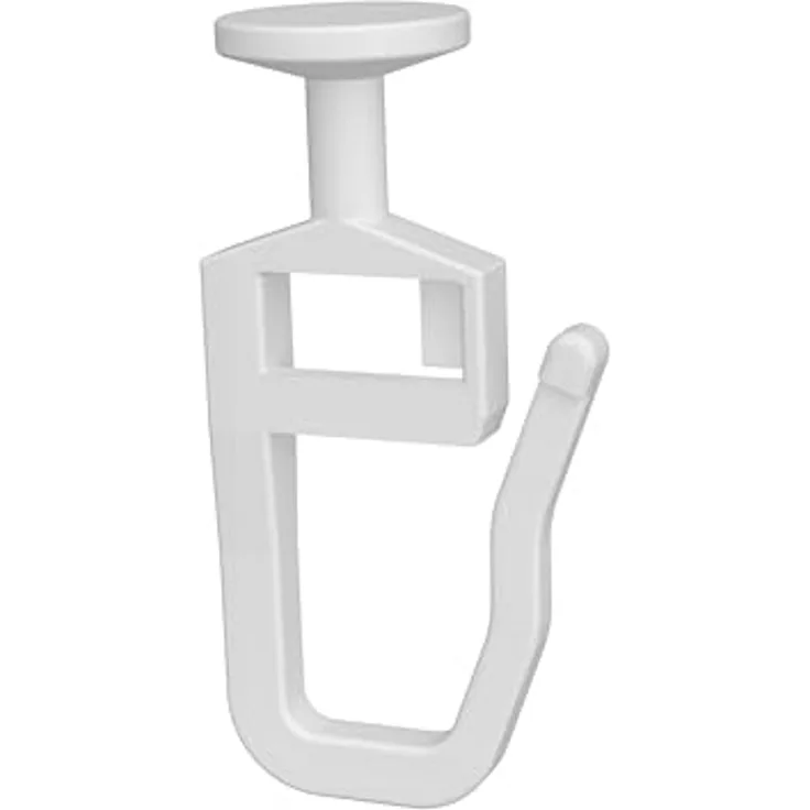 INTERDECO Gardinengleiter Rundkopf-Gleiter, für Gardinenschienen und Innenläufe bis 5,6 mm Nutbreite, (100-St, Packung), Kunststoff