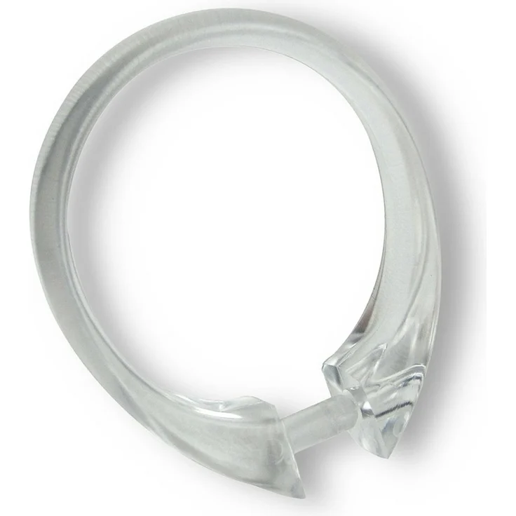 nodeko Duschvorhangringe Duschmantelringe, transparent, Ø innen 42x45 mm, verwendbar für alle gängingen Duschvorhangstangen, (Packung mit je 8 Stück oder 12 Stück, 12-St), sehr stabile Qualität – Bild 3