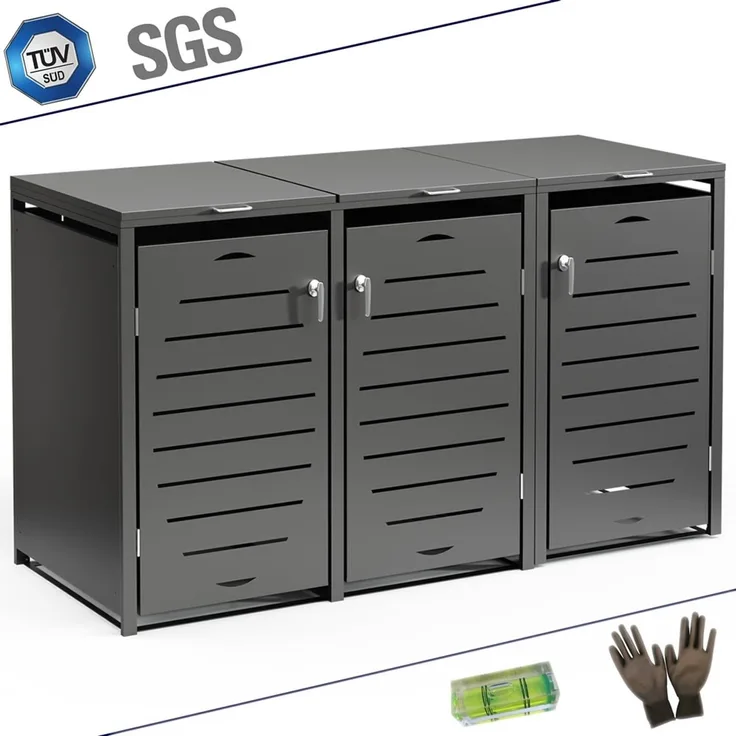 Mülltonnenbox 3er Mülltonnenverkleidung Mülltonnenhaus Abfallbehälter Müllbox