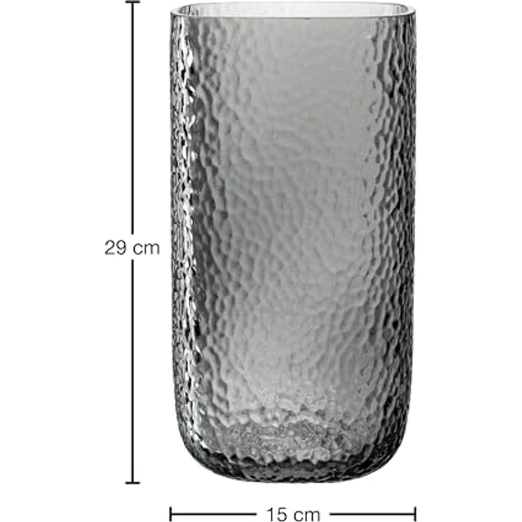 Leonardo Home Martello Vase, stilvolles Dekorationsstück mit haptischer Oberfläche, grau, Höhe 29 cm – Bild 2