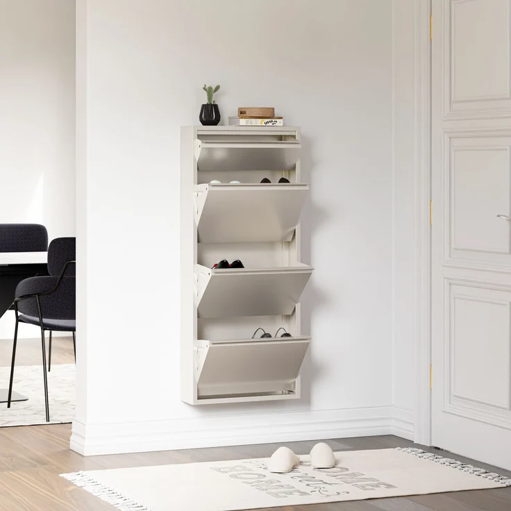Schuhkipper Sokndal mit 4 Klappen Pfefferweiß [en. casa] – Bild 6