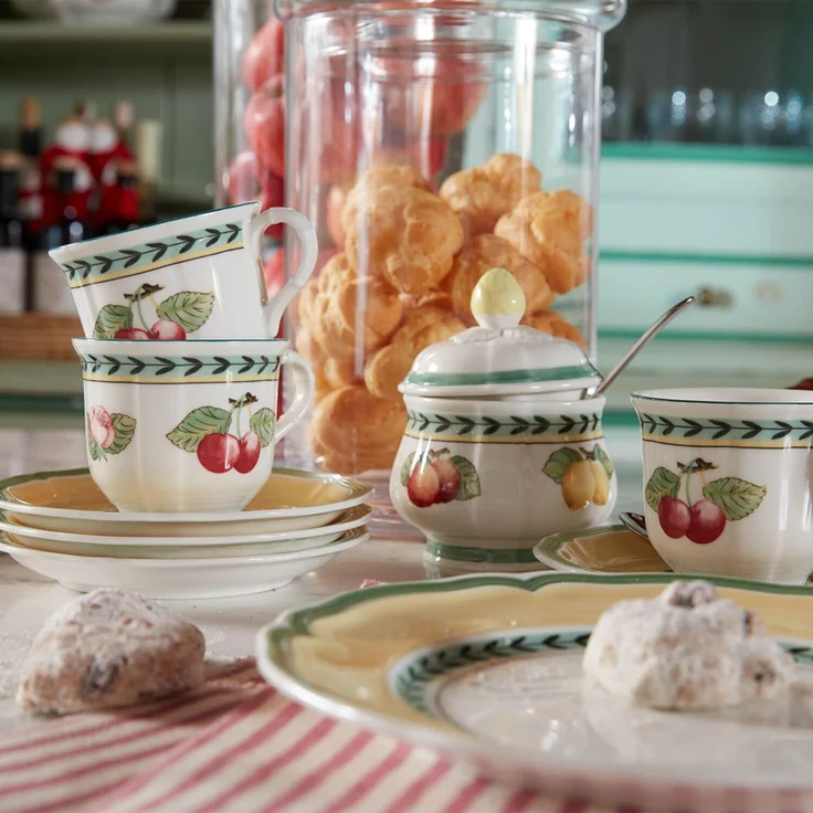 Villeroy & Boch French Garden Fleurence Kaffeetasse mit Untertasse 120 ml 6er Set – Bild 2