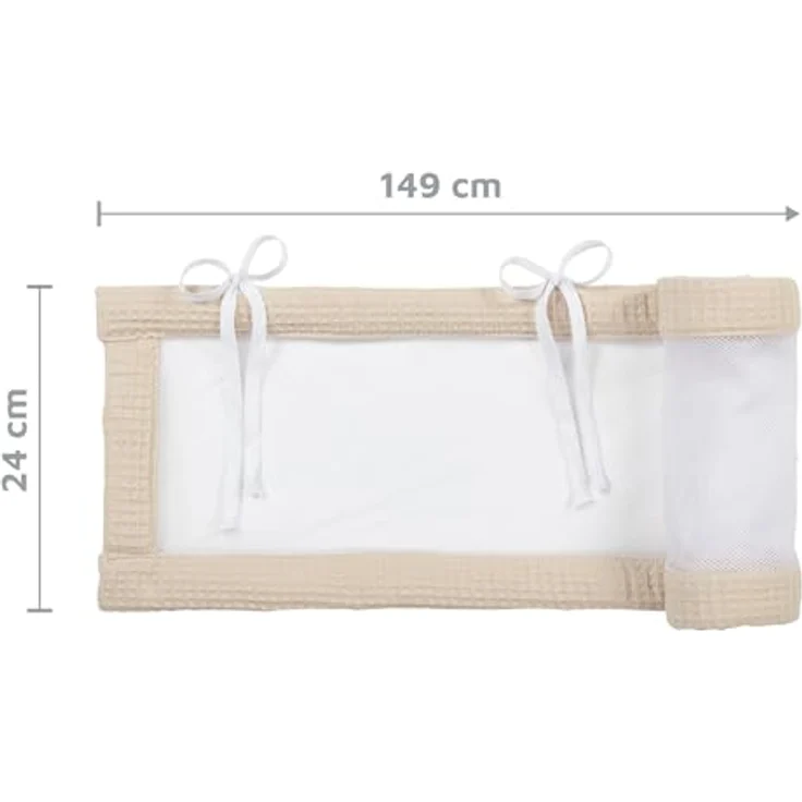 babybay Nestchen Mesh-Waffelpiqué passend für Modell Original, sand – Bild 7