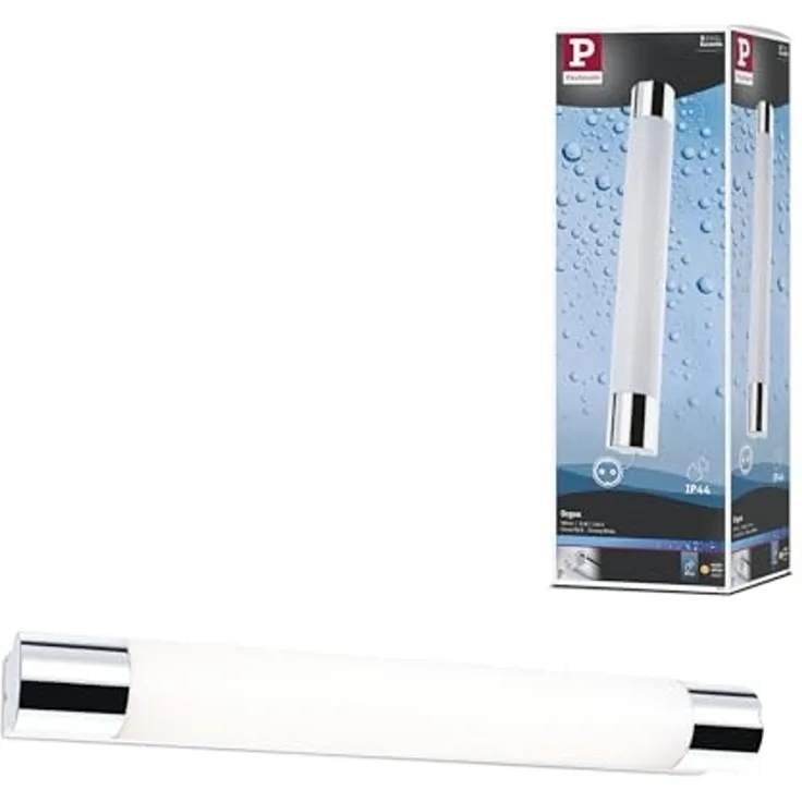 Paulmann No. 79712 Spiegelleuchte LED Orgon IP44 Steckdose 7,5W Chrom 44 cm