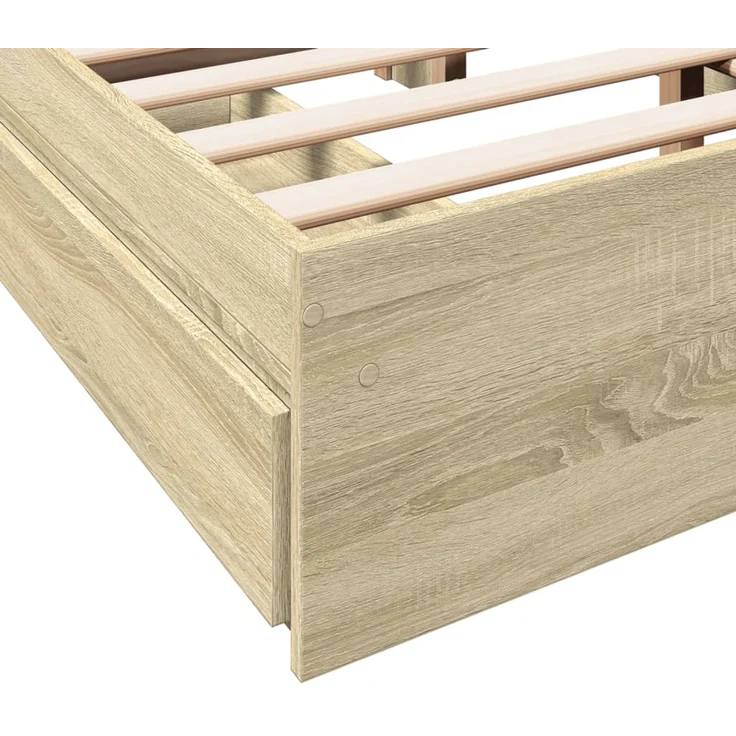 vidaXL Bettgestell mit Schubladen Sonoma-Eiche 120x200cm Holzwerkstoff 3280666 – Bild 7