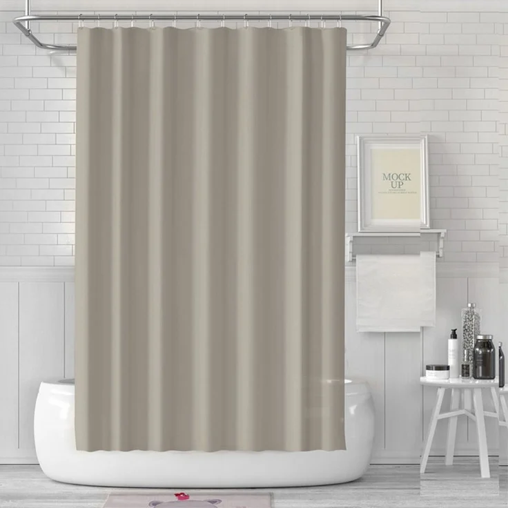 Diwzbyn Duschvorhang Anti-Schimmel Badezimmervorhang, Wasserdicht und Waschbar Breite 180 cm (1-tlg), Perfekt für Badewanne & Dusche – Bild 2