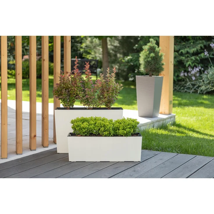 KADAX Blumentopf Balkonkasten Griffe 19x56cm Weiß – Bild 5