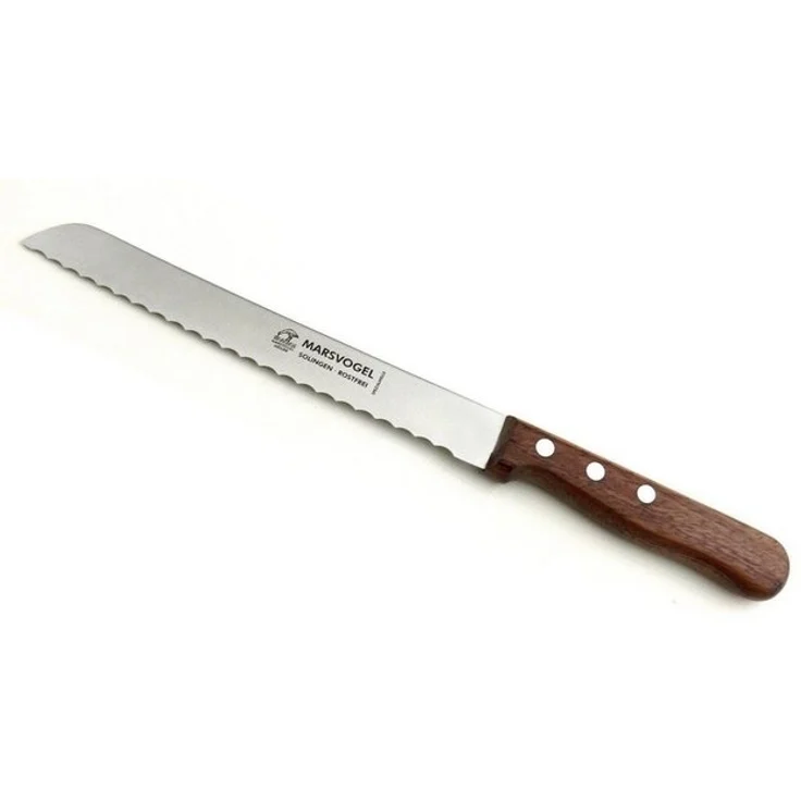 Marsvogel | Brotmesser 8" Bubinga | scharfe Klinge aus Solingen | ergonomischer Holzgriff | stilvolles Design | ideal für müheloses Schneiden von Brot und Gebäck – Bild 4