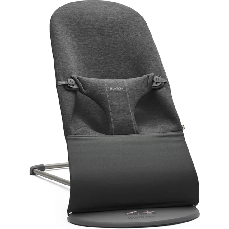 BabyBjörn Bliss Jersey Wippe Holzkohle Grau Grau dunkel 1 – Bild 1