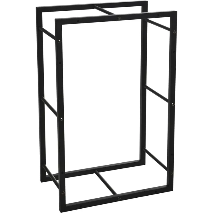 ProGarden Kaminholzständer Rechteckig 45x28x70 cm Schwarz 445897