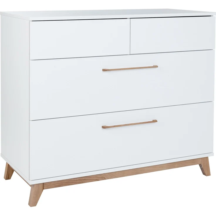 Wickelkommode mit abnehmbarem Wickelaufsatz »Lina«, (B/H/T): 115/104/77 cm, Weiß / Walnuss, Arthur Berndt – Bild 5