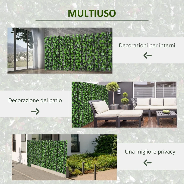 Rolle Kunstriegel 3 x 1 m aus PE und Stoff für Balkon und Garten, Hellgrün und Dunkelgrün – Bild 9