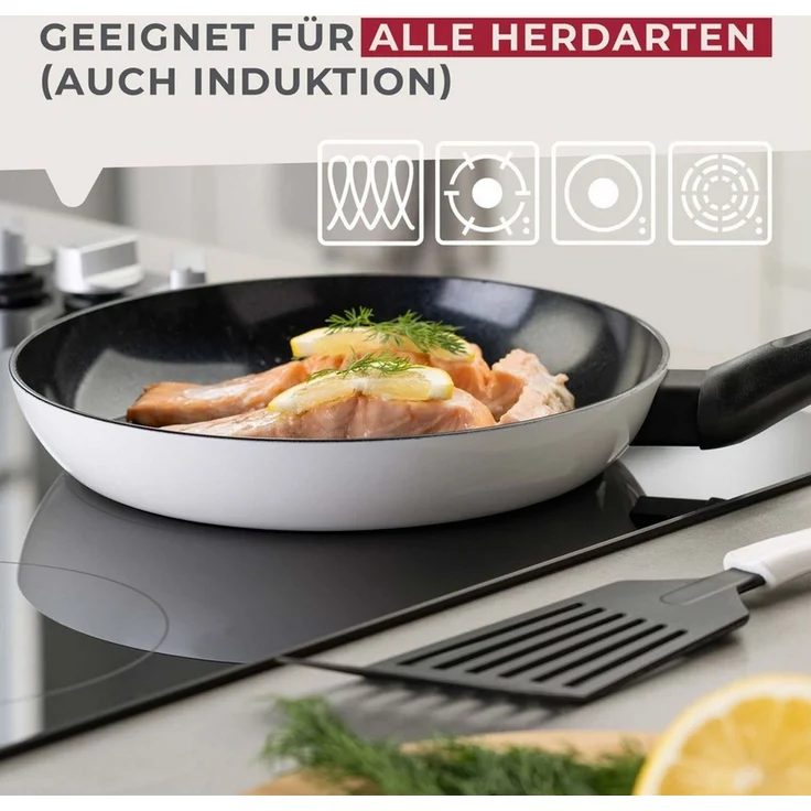 FACKELMANN Bratpfanne Arcadalina 24cm, Keramikbeschichtung antihaft – Bild 3