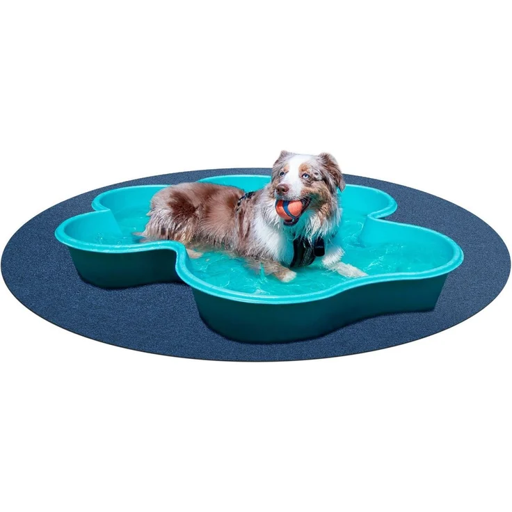 misento Outdoorteppich Poolteppich, rund, Höhe: 4 mm, mit Noppen zur Drainage, pflegeleicht, strapazierfähig – Bild 1