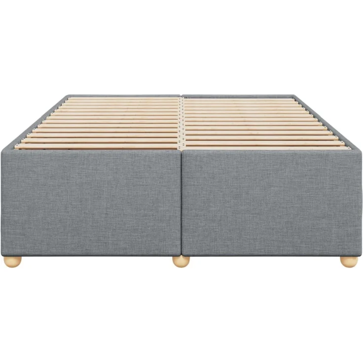 vidaXL Bettgestell ohne Matratze Hellgrau 160x200 cm Stoff 3284743 – Bild 4