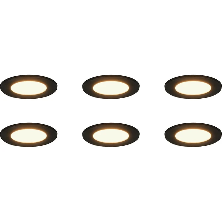 LED Einbaustrahler 6er Set, dimmbar, 2 Lichtfarben für Badezimmer, Ø 8,5cm – Bild 2