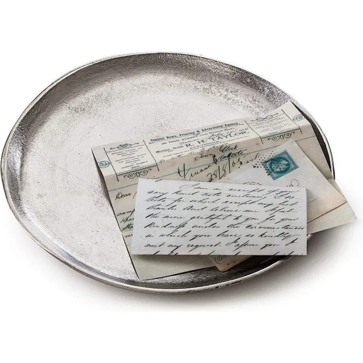 Mirabeau Tablett Tablett Boon antiksilber, Aluminiumguss