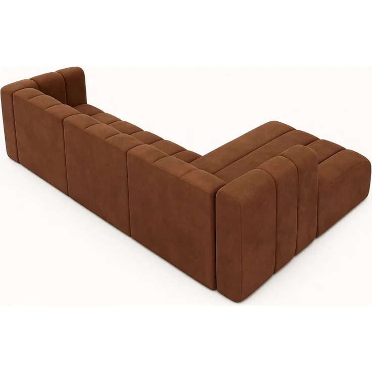 Kaiser Möbel Ecksofa Moderne aus Veloursstoff Salvador Grand L 318 cm, Ecksofa, Tiefe Sitzflächen,Premium-Velours Salvador,Design Soft-Cube – Bild 4