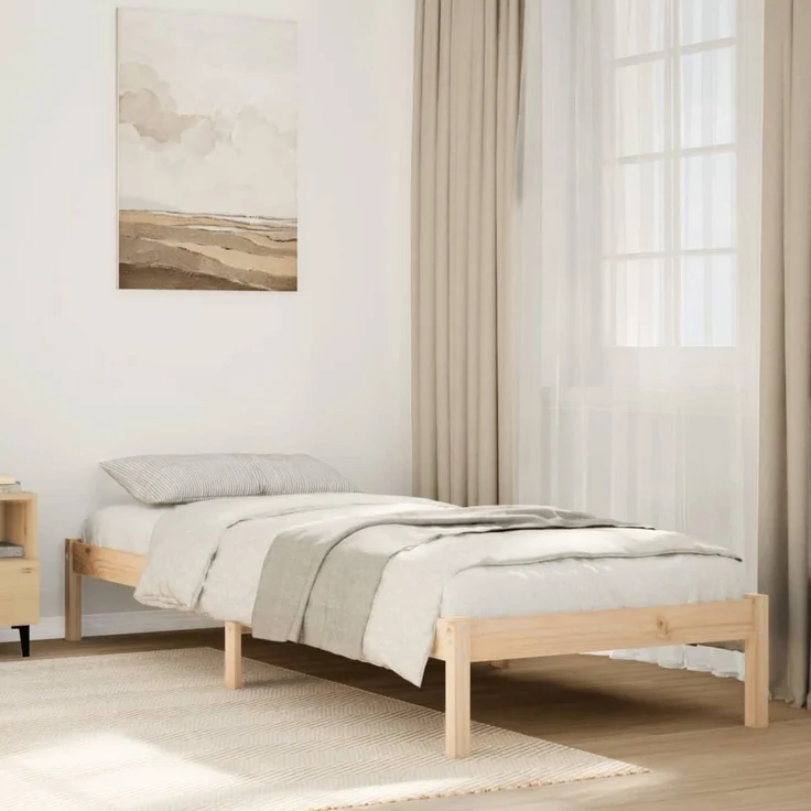 vidaXL Massivholzbett Extra Lang ohne Matratze 80x220 Kiefernholz 852414 – Bild 1