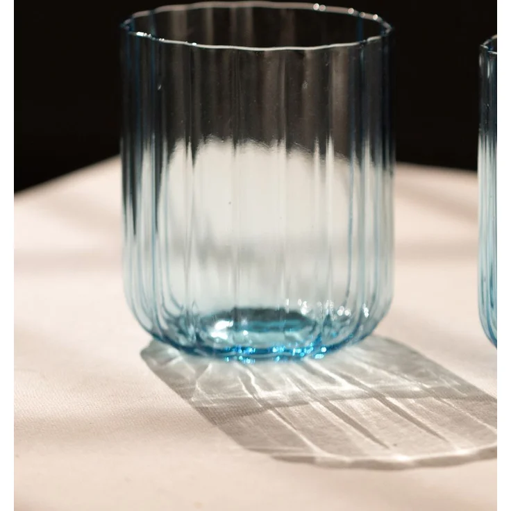Hermia Concept 'Flower 450 - Blue' Gläser-Set (2-teilig), Blau, 8,5 x 8,5 x 10 cm, 450 ml – Bild 2