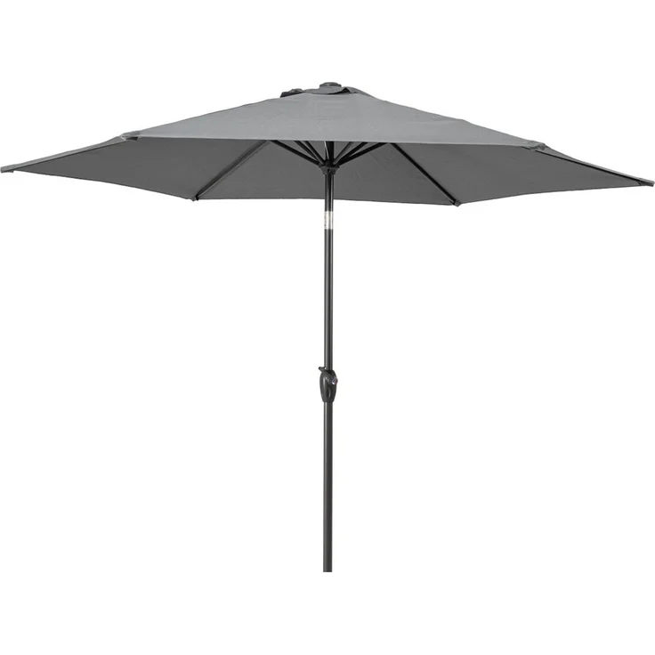 Sonnenschirm Kalife aus Aluminium, neigbar und winddicht, rund, dunkelgrau, Ø 270 cm – Bild 1